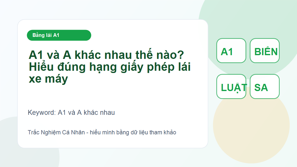 A1 và A khác nhau thế nào? Hiểu đúng hạng giấy phép lái xe máy - A1 và A khác nhau
