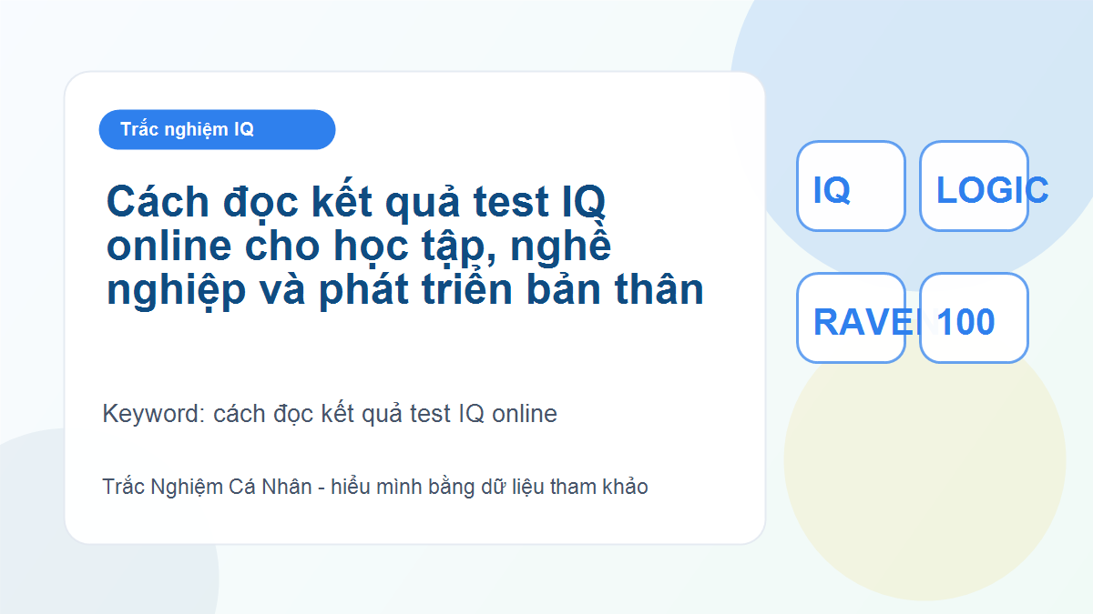 Cách đọc kết quả test IQ online cho học tập, nghề nghiệp và phát triển bản thân