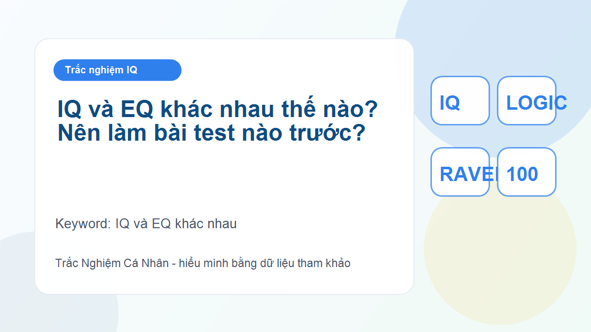 IQ và EQ khác nhau thế nào? Nên làm bài test nào trước?
