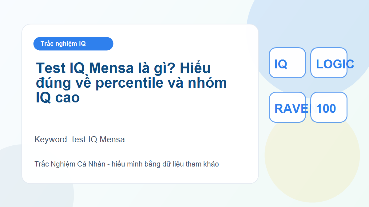 Test IQ Mensa là gì? Hiểu đúng về percentile và nhóm IQ cao